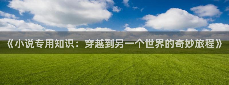 趣笔阁小说网：《小说专用知识：穿越到另一个世界的奇妙旅程》